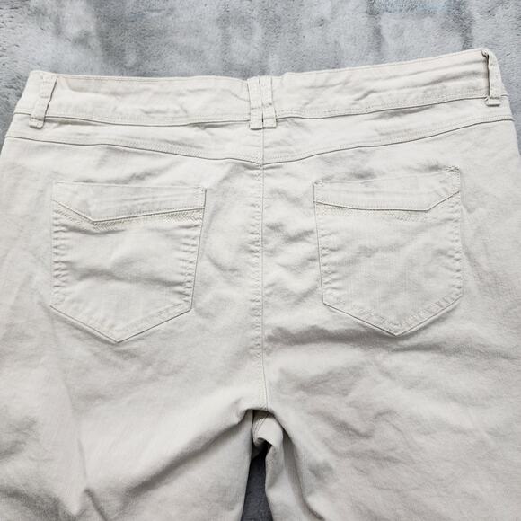 Gloria Vanderbilt Jeans Womens 14 Beige Marnie Skimmer Stretch Denim Casual - Picture 3 of 14